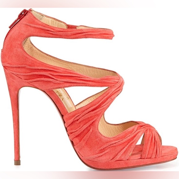 Christian Louboutin Shoes - NWT Christian Louboutin Coral Suede Sandals EU40